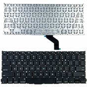 Resim Macbook Uyumlu Pro 13 Retina A1425 MID 2012 Klavye - İngilizce Siyah - Küçük Enter 