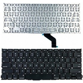 Resim Macbook Uyumlu Pro 13 Retina A1425 MID 2012 Klavye - İngilizce Siyah - Küçük Enter 
