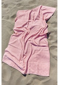 Resim Pamuklu Deniz Havuz Plaj Banyo Havlusu 01 Pudra Pudra 