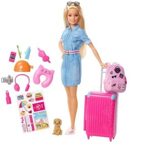 Resim Barbie Seyahatte Bebeği Ve Aksesuarları Fwv25 