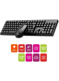 Resim Polosmart PSK13 Kablosuz Klavye & Mouse Set Siyah 