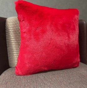 Resim Tavşan Tüyü Kırmızı - 30x50 İçi Dolgulu 