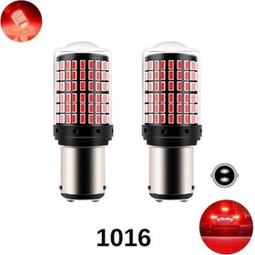 Resim Carub Ampul 12v 1016 144 Led Şeffaf Oto Geri Vites Ampulü Fren Stop Lambası Kırmızı Br0404031 