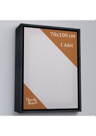 Resim Siyah Çerçeveli Tuval 70 x 100 CM Yatay & Dikey Profesyonel %100 Pamuk Boş Tablo 