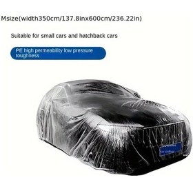 Resim Xuweiwei Transparan Renkli M Araç Örtüsü Uv Toz Kar Yağmur Korumalı 
