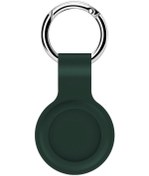 Resim Yeşil Airtag Kılıfı İçin Silikon Koruyucu Kol Kapağı Anahtarlık Airtags-tracker 