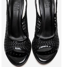 Resim Luvishoes Bonıto Siyah Örgü Kadın İnce Topuklu Ayakkabı 