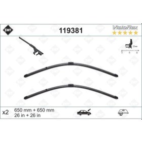 Resim Valeo 119381 Sılecek Supurgesı Takımı 650mm / 650mm Mercedes C219 W211 S211 . Porsche Cayenne . Vw Touareg Swf A2118201345-7l0998002 