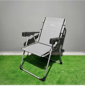 Resim Argeus Rock Katlanabilir Kamp Sandalyesi Bardaklı - Kül Gri A-14 Çok Renkli 