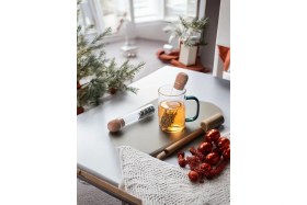 Resim Feyza Design Cam Çay Demliği ve Süzgeç Takımı, Şık ve Kullanışlı Set 
