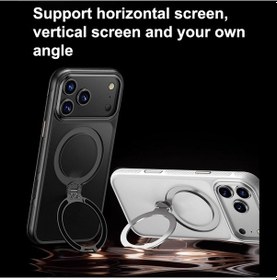 Resim iPhone Uyumlu 17 Dişli Tarzı Stres Yardımı 360 Dönme Tutucusu Magsafe Telefon Kılıfı İçin Şeffaf 