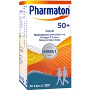 Resim PHARMATON 50+ Plus Omega-3, 8 Vitamin ve 4 mineral içeren Takviye Edici Gıda 30 Kapsül 