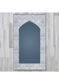 Resim Evaşk Namazlık Dokuma Halı Kaymaz Muslumana Seccade80 x 130 Lacivert EVASK805E80 