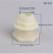 Resim Cloudstore A1 1-pack Heavy-duty Abs Akvaryum Bağlantısı - İç Dişli Sızdırmaz Pvc Uyumlu Balık Tankı Boru Adaptörü 