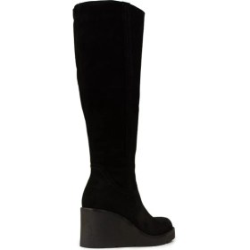 Resim Deery Kadın Hakiki Süet Siyah Dolgu Topuk Çizme - 61206ZSYHC01 