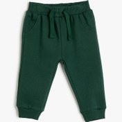 Resim Erkek Bebek Basic Jogger Eşofman Altı Şardonlu Cepli Beli Bağlamalı Pamuklu 