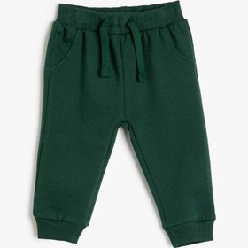 Resim Erkek Bebek Basic Jogger Eşofman Altı Şardonlu Cepli Beli Bağlamalı Pamuklu 