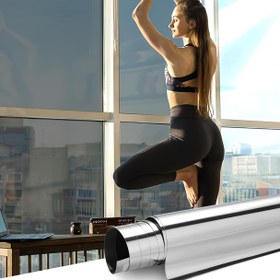 Resim Yüksek netlikte tek yönlü aynalı pencere filmi - UV ve ısı engelleyici gizlilik tonu, kolay soyulma ve yapıştırma uygulaması, ev ve ofis kullanımı için anti-UV yansıtıcı cam kaplama, araba pencere filmi 