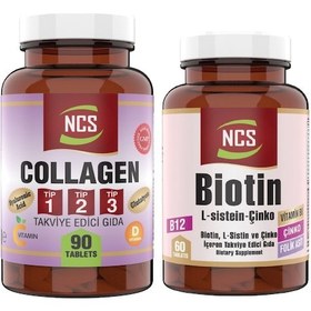 Resim Ncs Tip 1-2-3 Collagen Kolajen 1000 Mg 90 Tablet Biotin Çinko L 