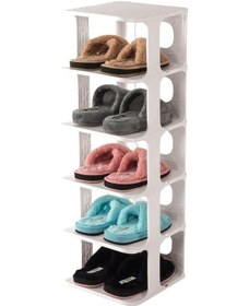 Resim 5 Katlı Pratik Ayakkabılık - Ayakkabı Rafı Evv-81798y Renkli 