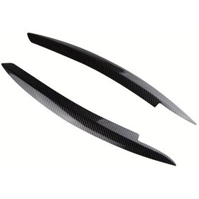 Resim Hightower Evrensel Araç Far Kaşı Karbon Fiber Siyah Dekoratif Aydınlatma Aksesuarı 