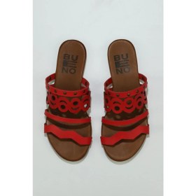 Resim Bueno Shoes Kırmızı Deri Kadın Düz Terlik 01WU7445 01WU7445 
