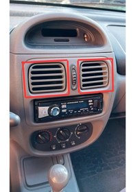 Resim Siyah Renk 2 Adet Renault Clio Reno Thalia Orta Kalorifer Fan Havalandırma Izgarası 