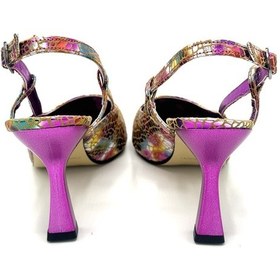 Resim Nostra Shoes Karışık Emily Kadın Topuklu Ayakkabı Fuşya - Çok Renkli 