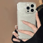 Resim Parlak Simli Telefon Kılıfı, Iphone 16 15 14 13 12 11 Pro Max Plus X Xs Max Xr 7 8 için Darbeye Dayanıklı Şeffaf Yumuşak Kılıf 