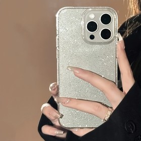 Resim Parlak Simli Telefon Kılıfı, Iphone 16 15 14 13 12 11 Pro Max Plus X Xs Max Xr 7 8 için Darbeye Dayanıklı Şeffaf Yumuşak Kılıf 