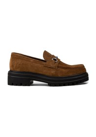 Resim Deery Kadın Hakiki Süet Taba Renkli Toka Detaylı Loafer - 02024ztbae01 Taba 
