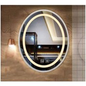 Resim GLOBAL LED MIRROR 73x93 Cm Dokunmatik Tuşlu Buğu Yapmayan Ledli Elips Banyo Aynası 