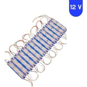 Resim 12 Volt 1.5 Watt 3 Lensli Mavi 2835 Smd Led Modül Ip65 10 Adet Modül 