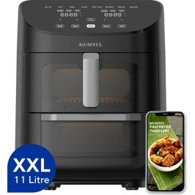 Resim Genç, Şık, 11L Çift Hazneli Yağsız Fritöz, Sağlıklı ve Hızlı Pişirme Keyfi 