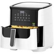 Resim Wiami 7 Litre Sıcak Hava Fritözü Camlı Airfryer Beyaz 