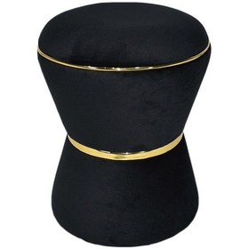 Resim Fine Black-gold Puf Siyah - Altın 