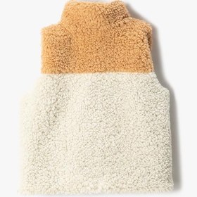 Resim Erkek Bebek Peluş Yelek Fermuarlı Dik Yaka Cep Detaylı 