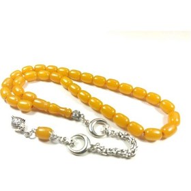 Resim Gümüş Kaplama Püsküllü Çift Zımpara Çift Cilalı Sıkma Kehribar Sertifikalı 4353 