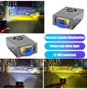 Resim Wangxi 1 Bilgisayar Araba Izgarası Işıkları Çift Renkli Led Spotlar Motosiklet Ve Araba Led Farları 