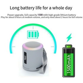 Resim T&G TG373 Taşınabilir USB-SD-FM-Bluetooth Destekli RGB Işıklı Wireless Ses Bombası Hoparlör 