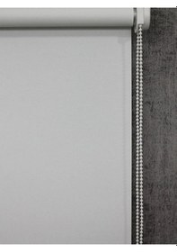 Resim Ithal Kalın Beyaz Zebra Stor Güneşlik Perde Etek Düz Alüminyum Kasa Metal Ayak Beyaz 