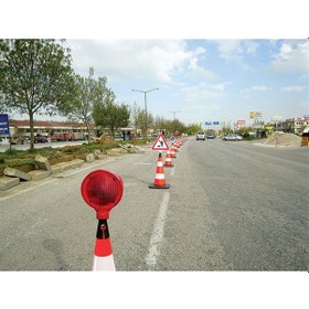 Resim Eko Trafik Konisi 75 Cm Ağırlıklı - Reflektifli Trafik Dubası N11.176 