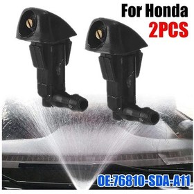 Resim 2 Adet Silecek Ön Cam Sileceği Yıkama Jet Nozulları Honda Civic Accord Mk7 Fr-v Elemanı Odyssey 2003-2006 Oe 76810-sda-a11 