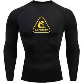 Resim Snapbuy Erkek Uzun Kollu Rashguard - Uv Koruma, Sörf, Dalış, Yüzme Ve Plaj Kıyafeti Chınayellow Yellow 