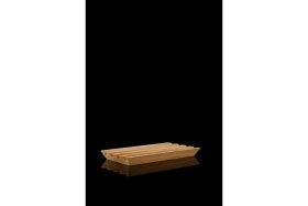 Resim Feyza Design 20CM Oluklu Ahşap Sunum Tahtası, Şık ve Dayanıklı Ürün 