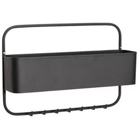 Resim 3art Metal Dekoratif Askılık Ve Metal Raf - Duvar Askısı - Banyo Hol Antre Askısı - Şemsiyelik - Saksılık 