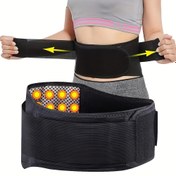 Resim 1 adet Ayarlanabilir Nefes Alabilir Bel Desteği Kemer Erkekler & Kadınlar İçin - Isı ile Aşağı Sırt Destekli, Ağır Kaldırma, Spor & Günlük Kullanım İçin İdeal, Cırt Cırt Kapatma, Elde Yıkanabilir, Isıtmalı Sırt Desteği Kemer 