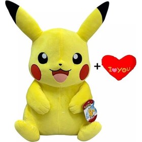 Resim Kalp Pikachu Peluş Oyuncak Pokemon Peluş Oyuncak Büyük Boy Uyku Arkadaşı Pikachu 40cm Büyük Boy Diğer 
