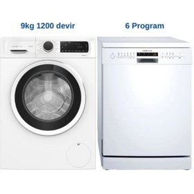 Resim Profilo 6 Program Bulaşık Makinesi(BM6320MA) +9 Kg 1200 Devir Çamaşır Makinesi(CGA242X3TR) 