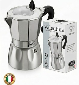 Resim G.a.t. Valentina İtalyan Espresso Moka Pot - Kalp Pencere Detaylı 9 Cup 
